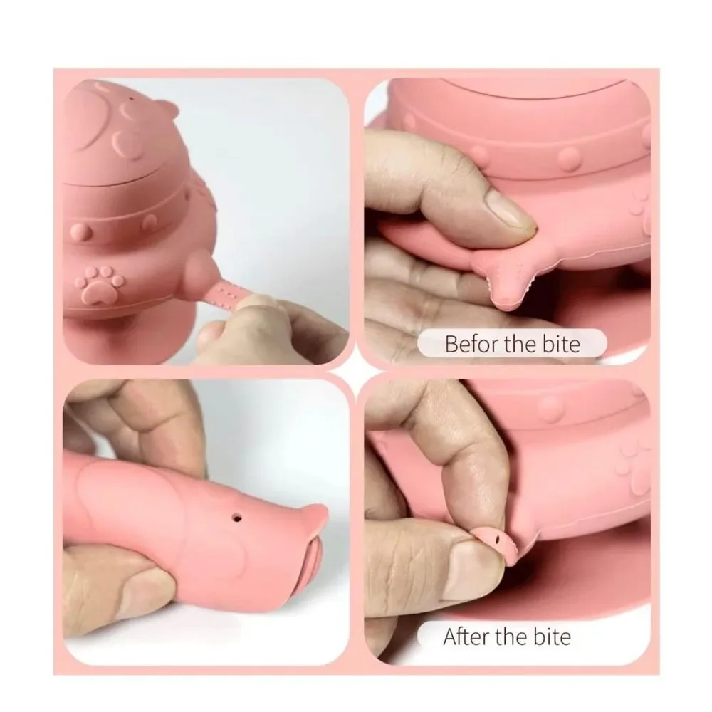 NEW Puppy Kitten Feeder Silicon Feeding Milk Bowl 4 Nipples 240ml